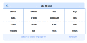 Kit Bingo Chá de Bebê!