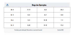 Kit Bingo das Operações - Versão Operações